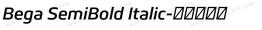 Bega SemiBold Italic字体转换